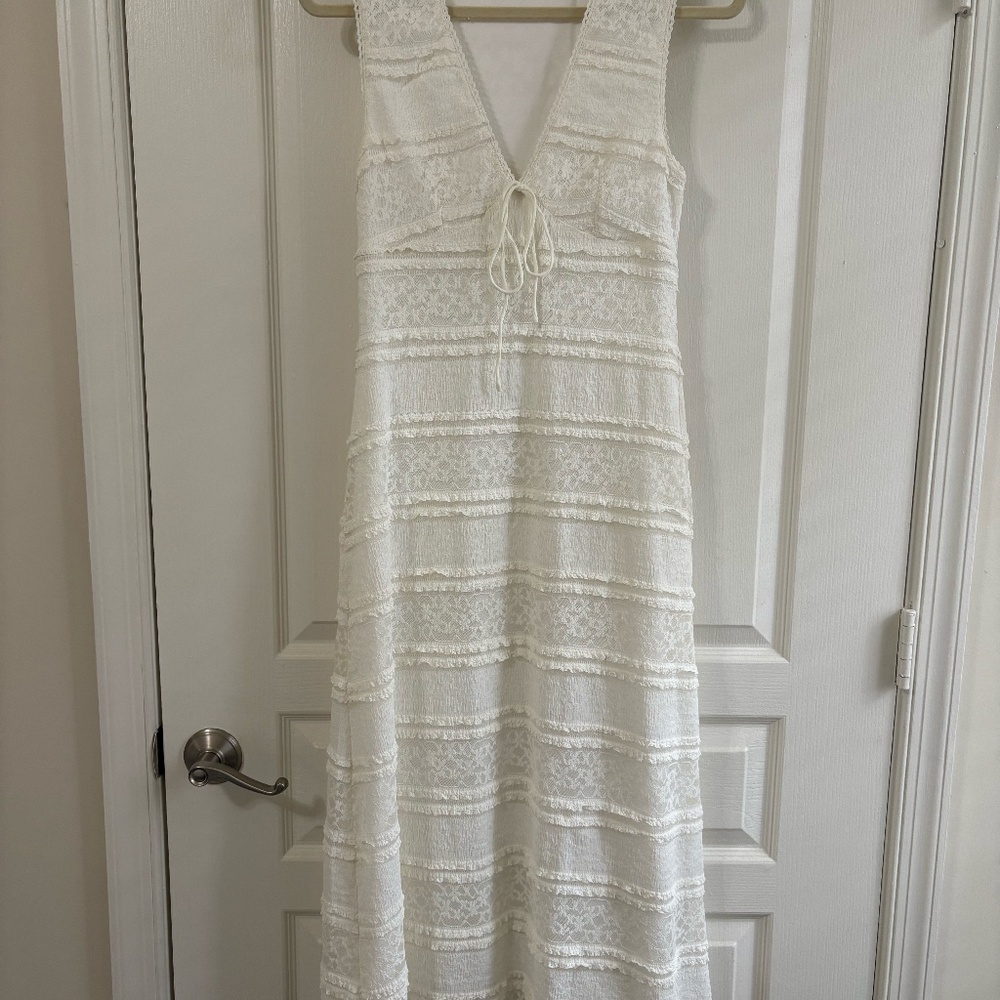 Elegant Crochet Floor-Length Dress